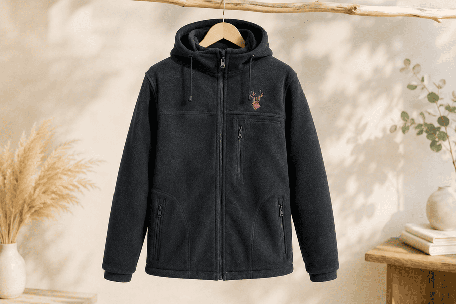 bunda fleece zatepl. s vyš. motívom mk